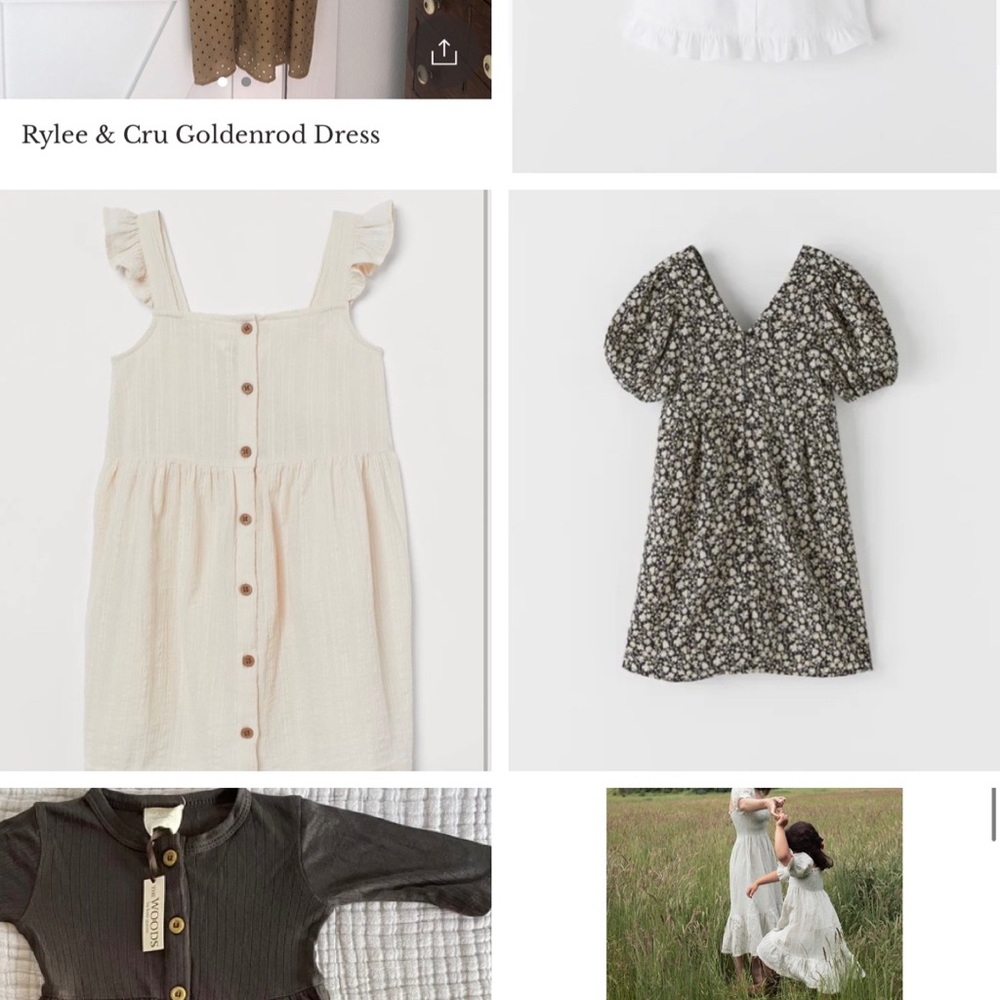 ISO girls dress size 8-9 Zara, Rylee & Cru, H&M